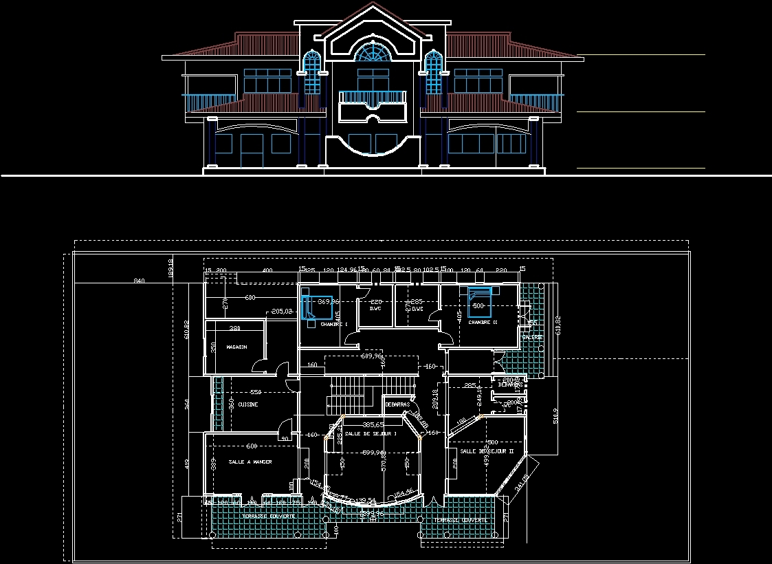Villa DWG  Block  for AutoCAD  Designs CAD