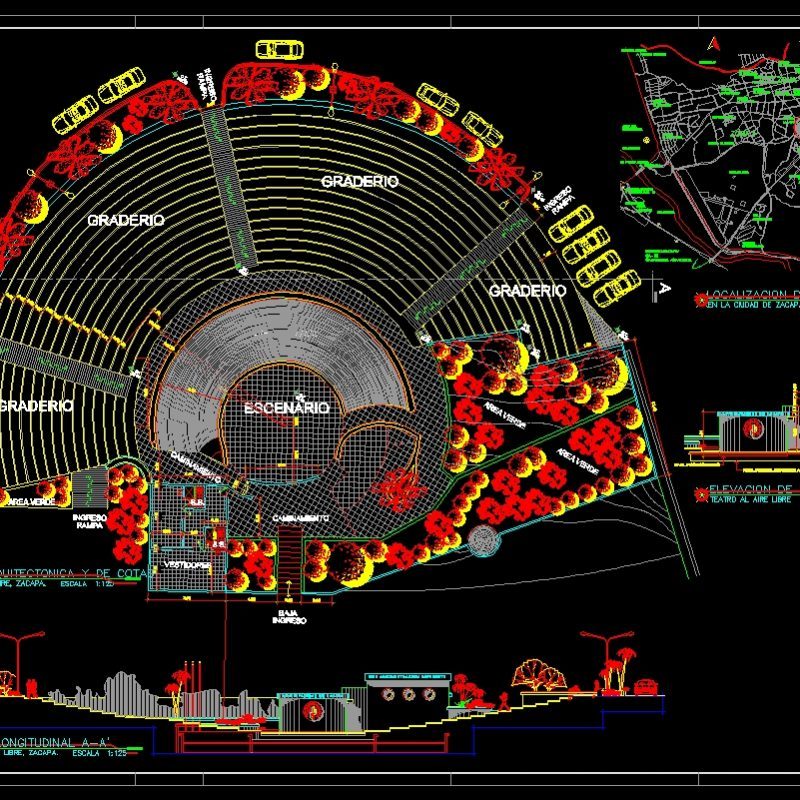 Amphitheater Project DWG Full Project for AutoCAD • Designs CAD