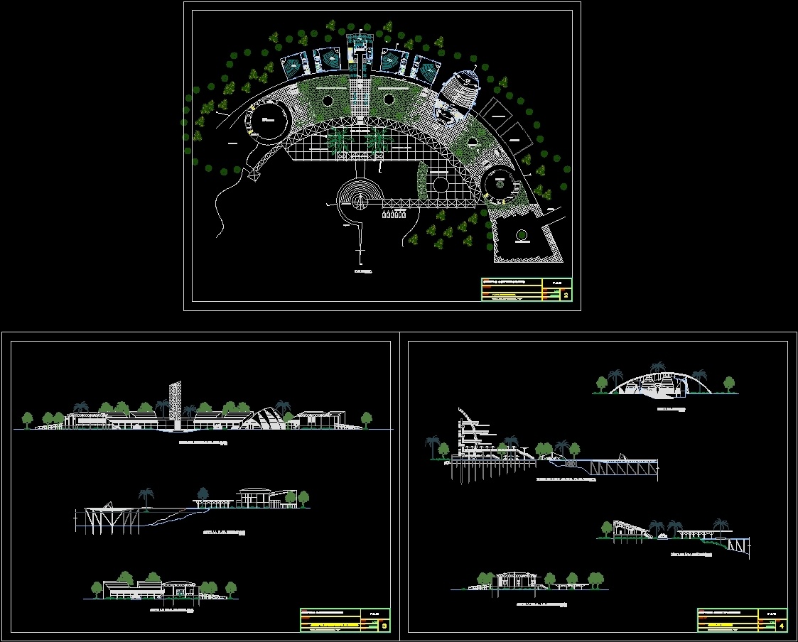 Convention Center Dwg Section For Autocad • Designs Cad