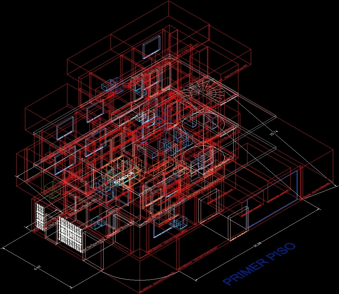 Duplex House - 3D DWG Model for AutoCAD • Designs CAD