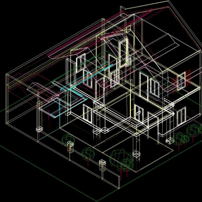 House 3D DWG Model for AutoCAD • Designs CAD