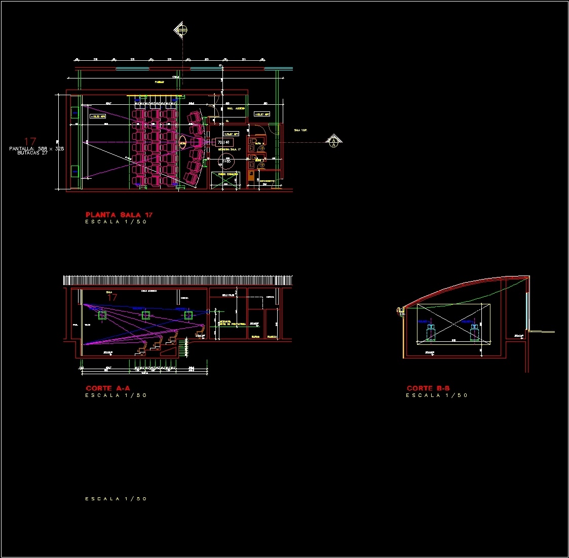 movie theater cinema turkey dwg
