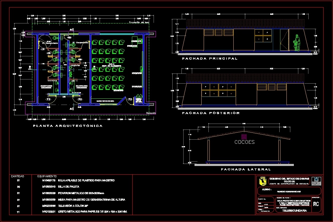Prototype Classroom DWG Block for AutoCAD • Designs CAD