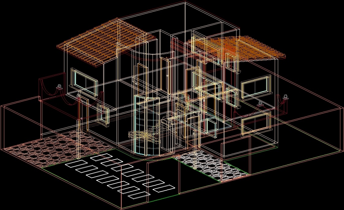 Residential Property 2 Levels DWG Model for AutoCAD • Designs CAD