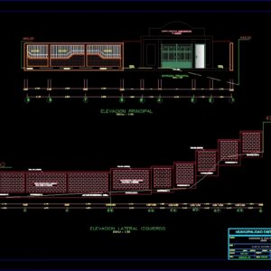 School Perimeter Fence DWG Block for AutoCAD | Designs CAD