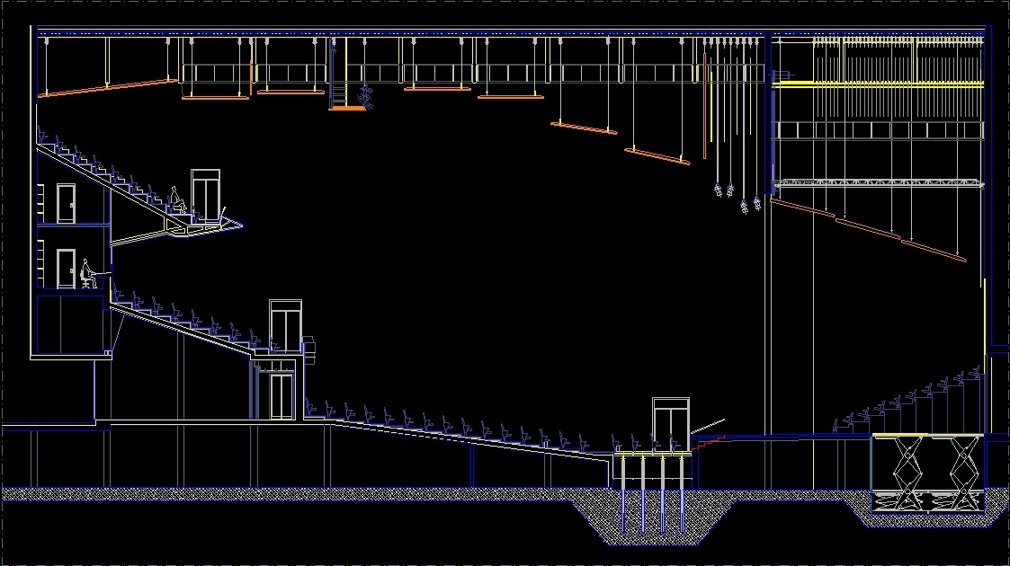 Концертный зал автокад