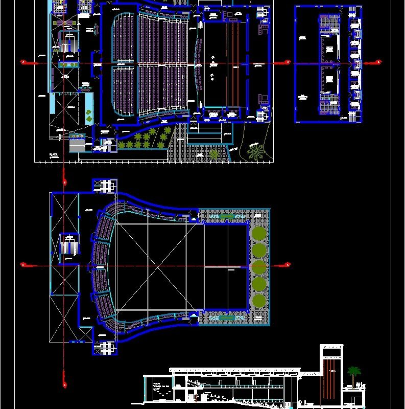 Theatre, Design Study DWG Plan for AutoCAD • Designs CAD