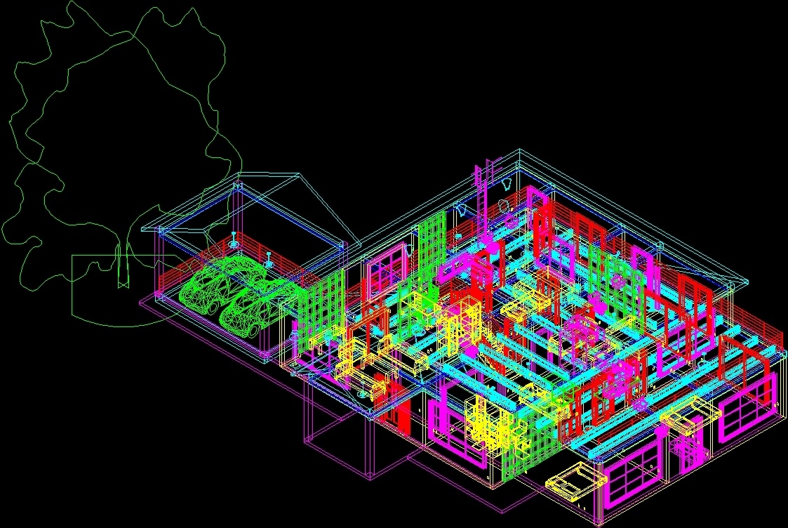 Two-Storey House 3D DWG Model for AutoCAD • Designs CAD