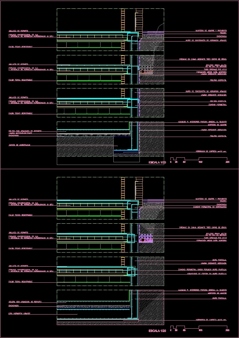 Basement Wall Details Dwg Detail For Autocad • Designs Cad