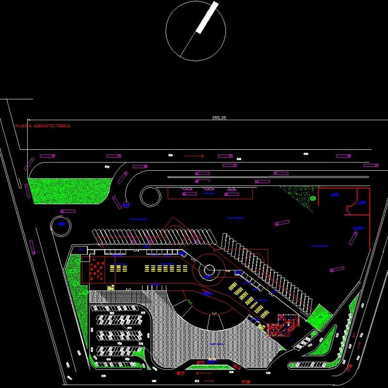 Bus Station - Plant DWG Block for AutoCAD • Designs CAD