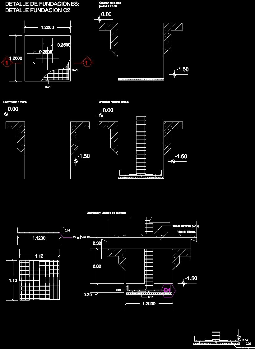 Detail Isolated Footing Dwg Detail For Autocad Designs Cad