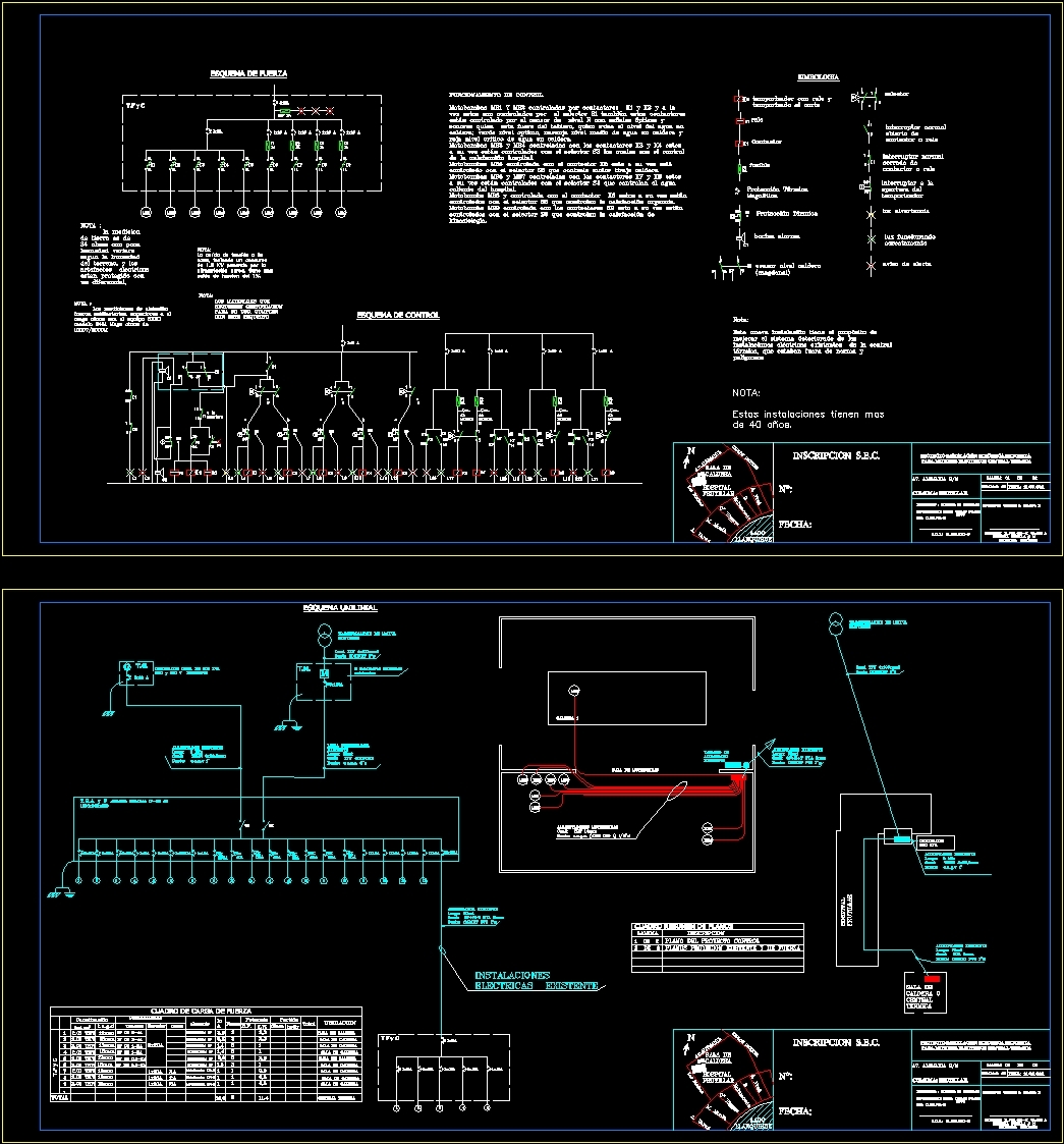 Electrical Power For Electric Motors Power Station DWG Block for