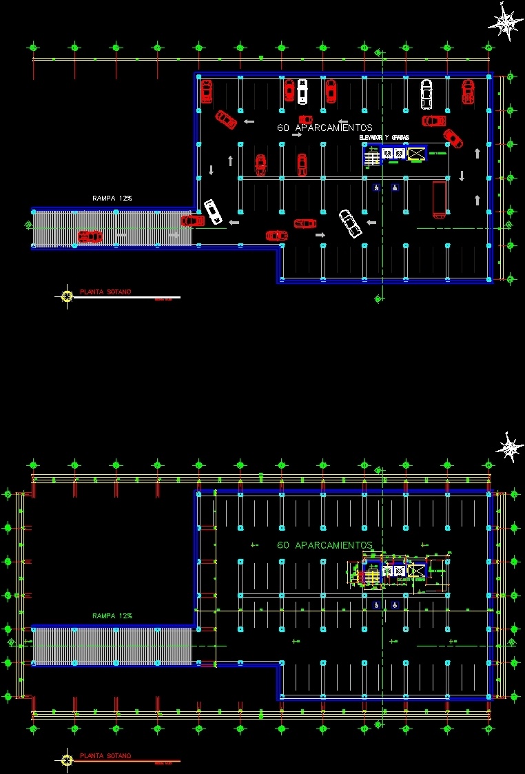 Parking In Basementoffice Building Dwg Block For Autocad • Designs Cad 2695