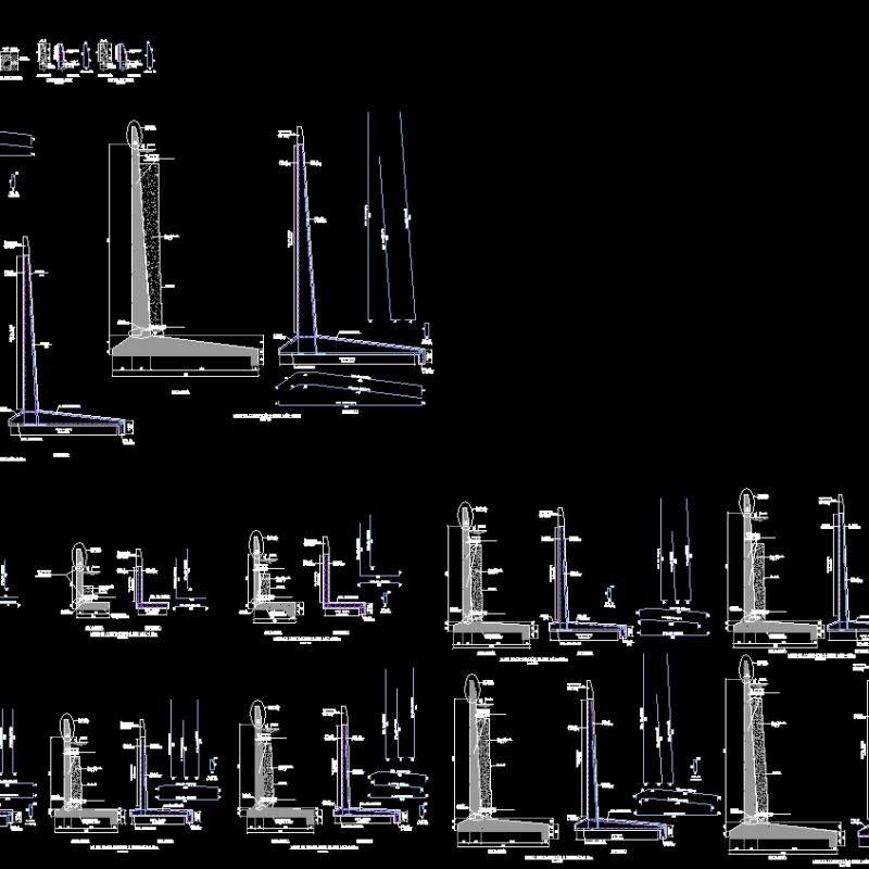 Retaining Walls DWG Detail For AutoCAD • Designs CAD