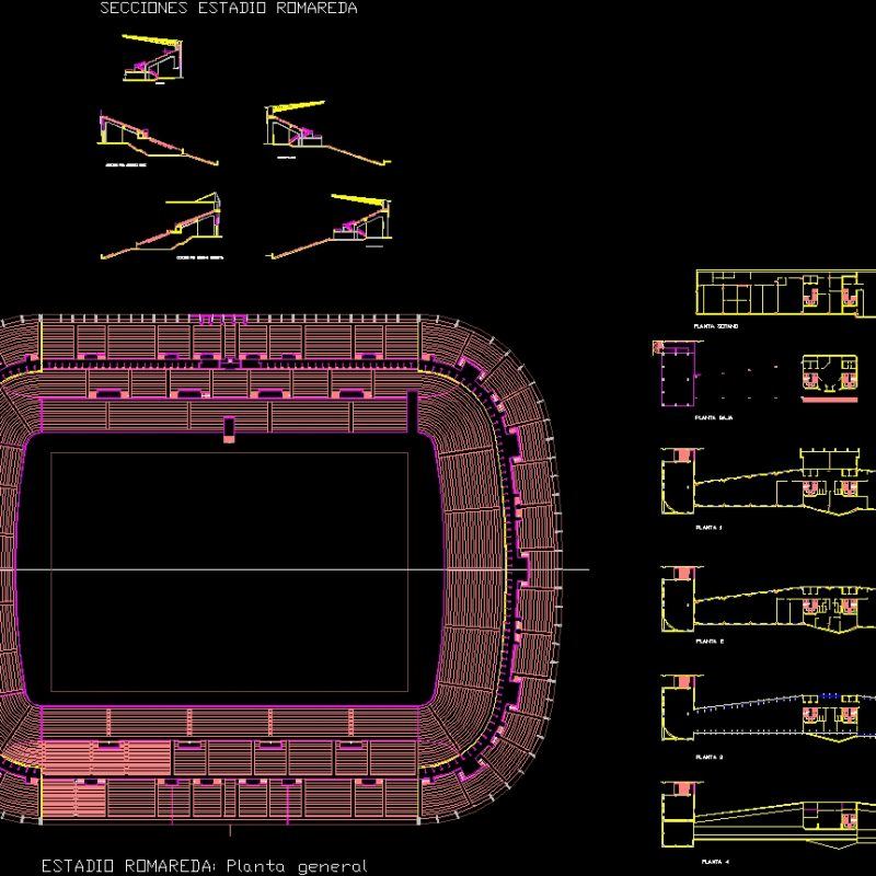 Stadium DWG Section for AutoCAD • Designs CAD