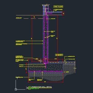 Foundation wall detail • Designs CAD