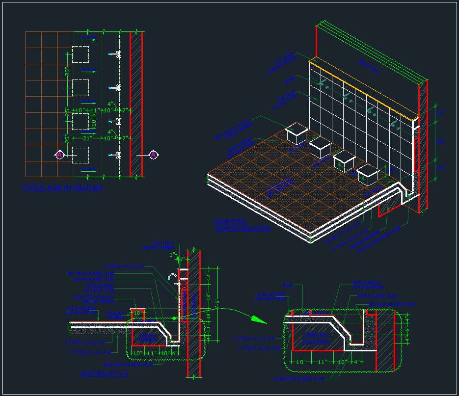 Ablution Area Detail • Designs CAD