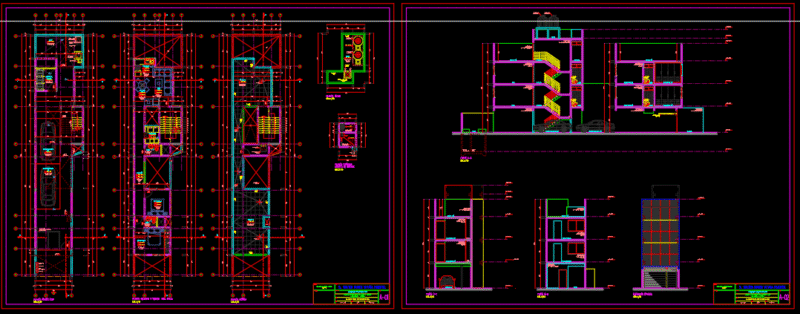 4-Level Multi-Family House, With Parking Spaces on the First Level and Apartments on the Next 3 Levels Vivieda Multifamiliar