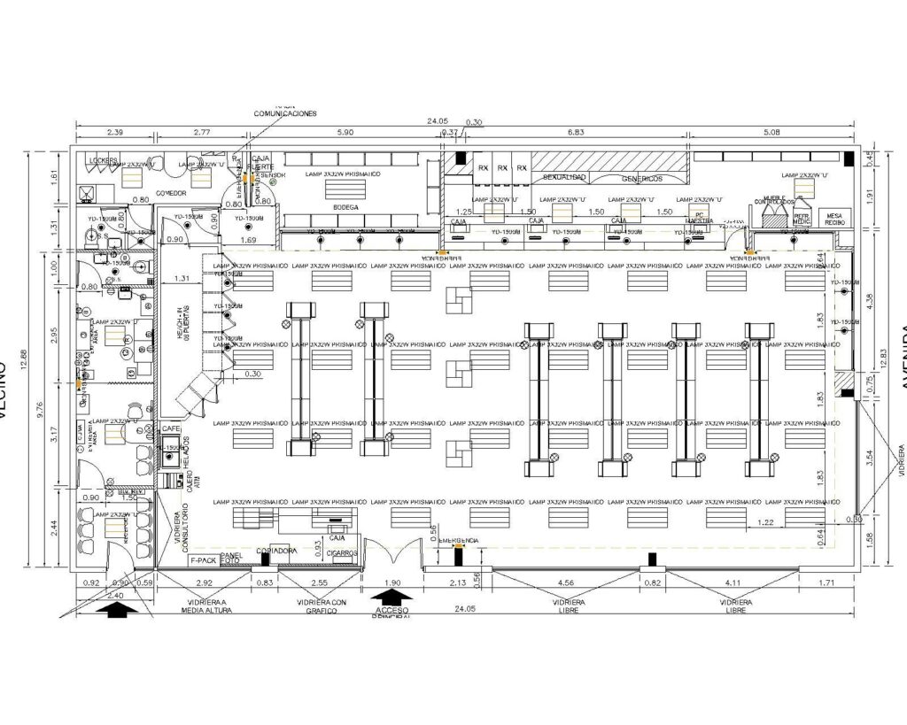 PLANTA ARQUITECTONICA FARMACIA