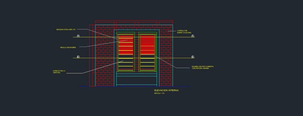 Draw Window Details With Interface and Clips DWG for AutoCAD