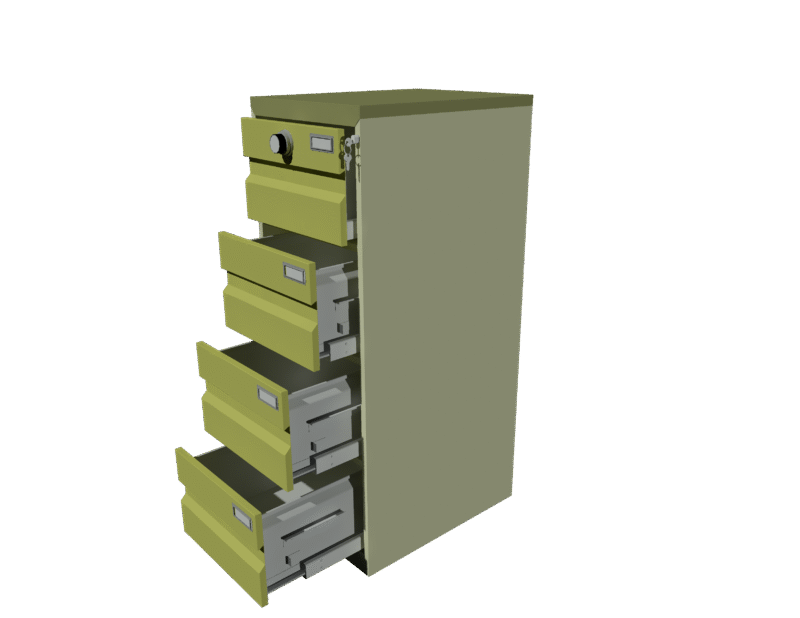 Locker File Cabinet DWG Block for AutoCAD