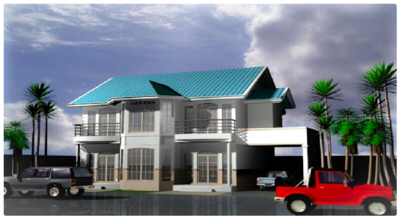 Two Storey Residential Complete Plans DWG for AutoCAD