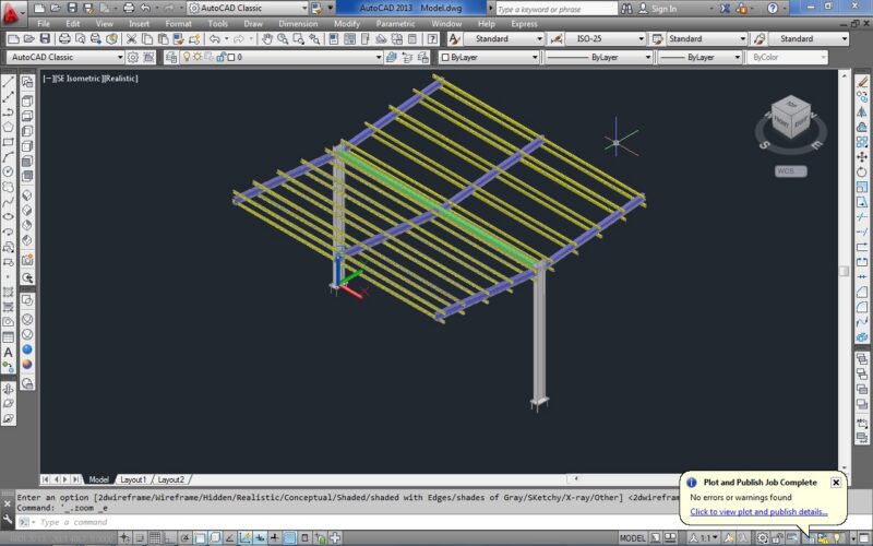 GAS STATION CANOPY DWG for AutoCAD