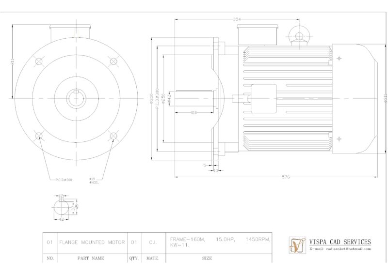 15 HP ELECTRIC MOTOR