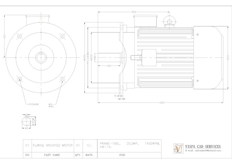 20 HP ELECTRIC MOTOR