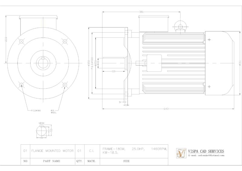 25 HP ELECTRIC MOTOR