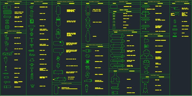 Process Equipment Block DWG for AutoCAD