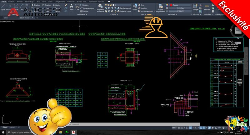Ouvrage Art BUSE  Work of art BUSE DWG for AutoCAD