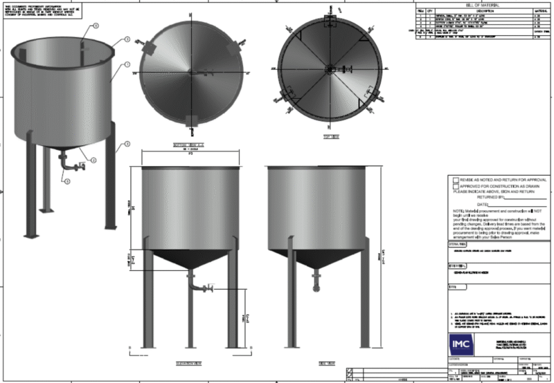 Carbon Steel Mixing Tank (1685 Gal)