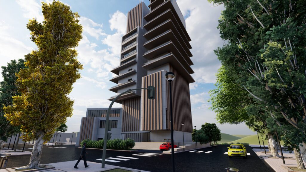 Mixed Use Building including Retail Spaces, Offices & Serviced Apartments DWG