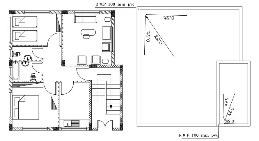 REJECTED – PLEASE UPLOAD DWG FILE IN FILE INPUT NEXT TO PRICE -Furniture Layout Of 9×9 Meter 2 BHK House Plan DWG File