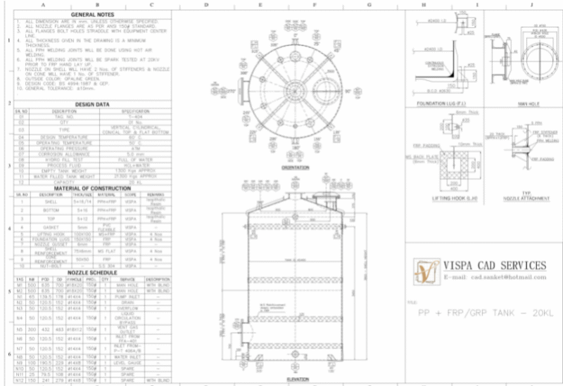20KL PP + FRP Tank