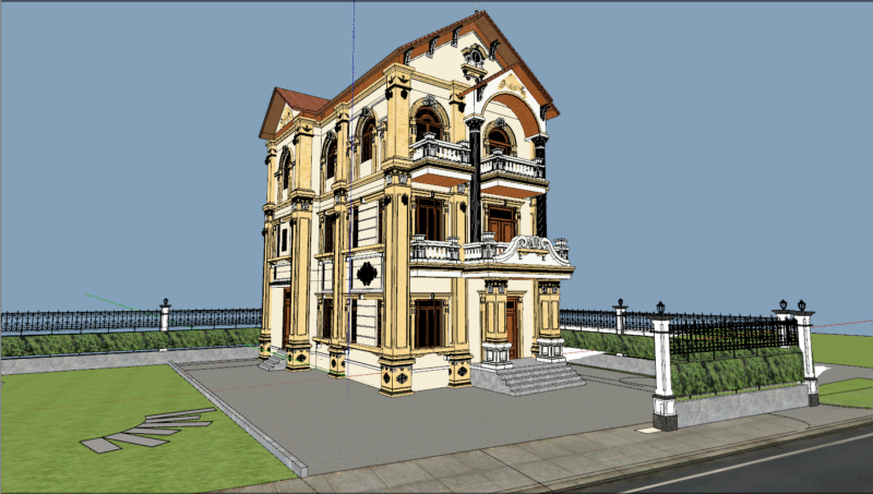 Classical Villa Design 3D Model