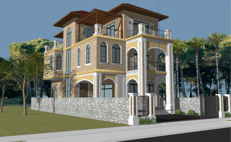 Classical house Design 3D Model