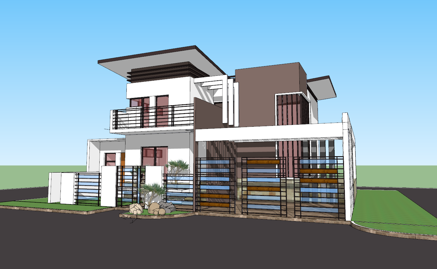 3d modern house model