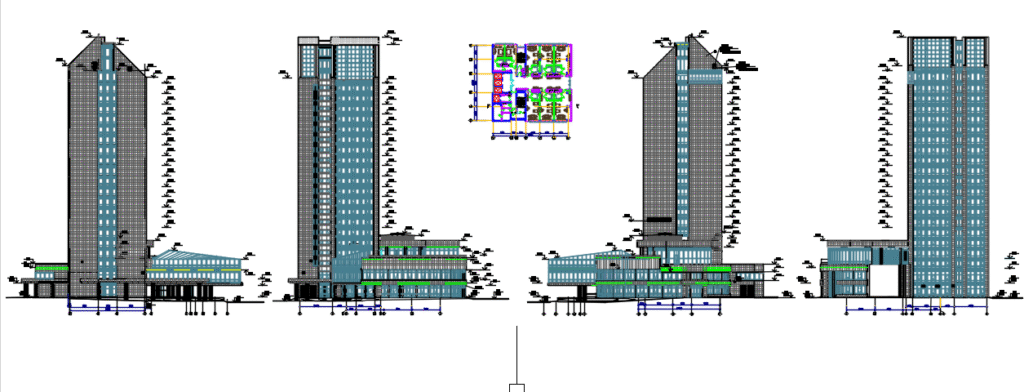 Hotel Elevation DWG CAD