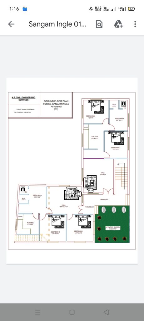 Residential Building 2D Plan
