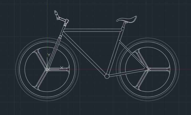 Bicycle 2D Drawing