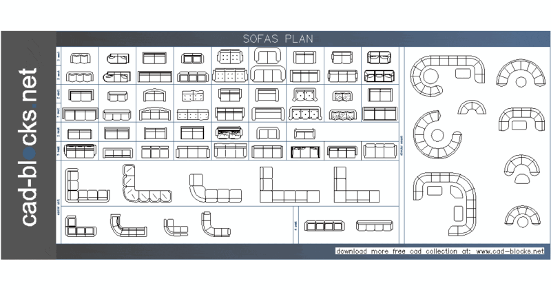 Sofas Block for Plan