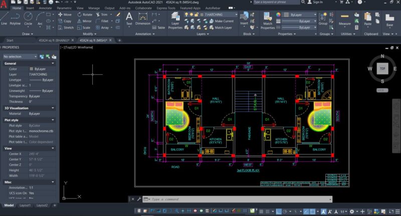 House & Commercial Plan G+2 (24′ X 50′ Sq ft)
