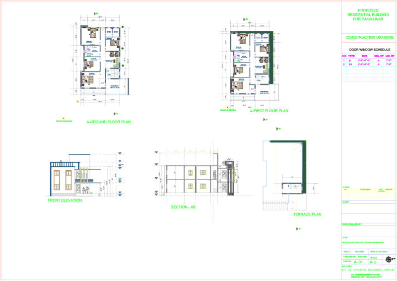 Residential Building Plan (File Type- AutoCAD, SketchUp, PDF files)