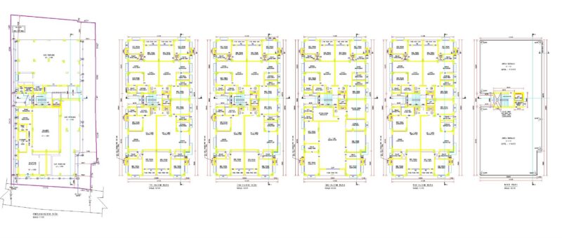 G+IV Residential Building Floor Plan