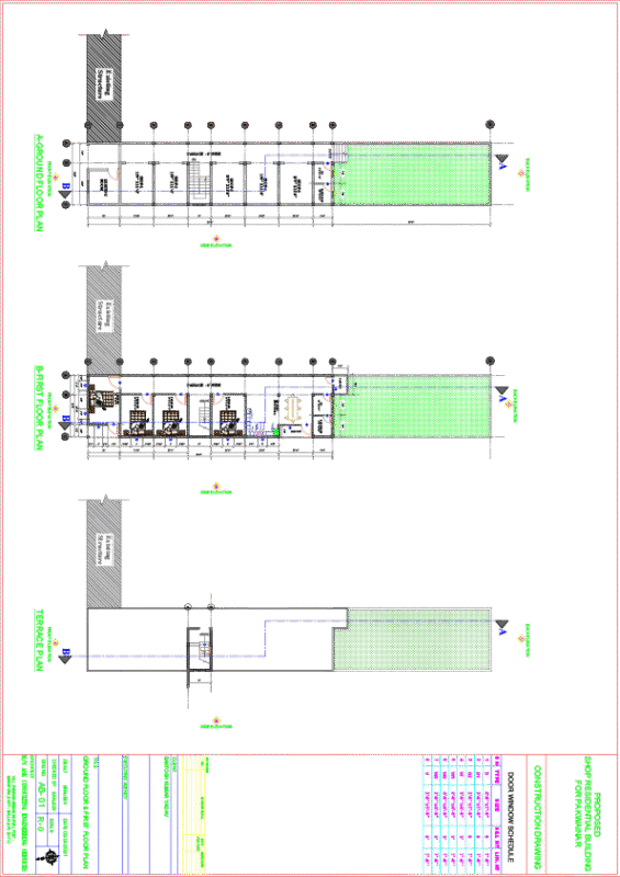 Residential Building Plan (File Types- AutoCAD File, Pdf files, SketchUp Files are Attached)