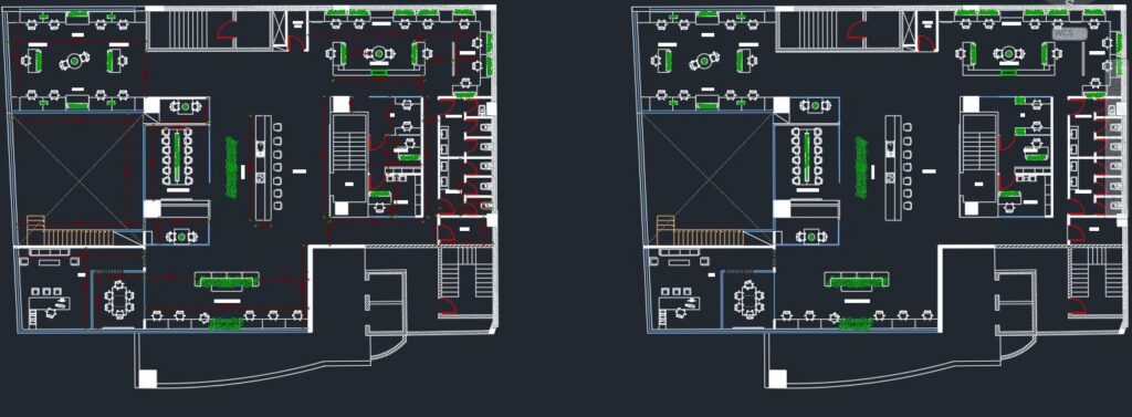 Office Floor Plan DWG for AutoCAD