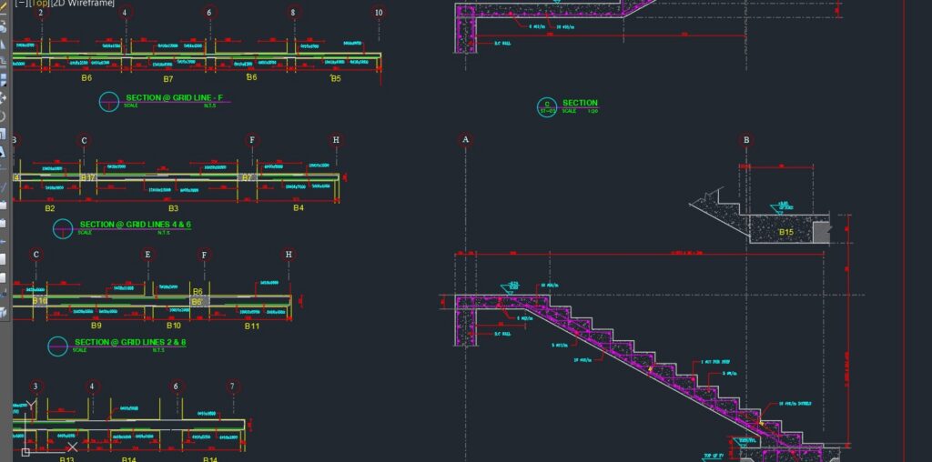 Basement Slab Beam Details Drawing