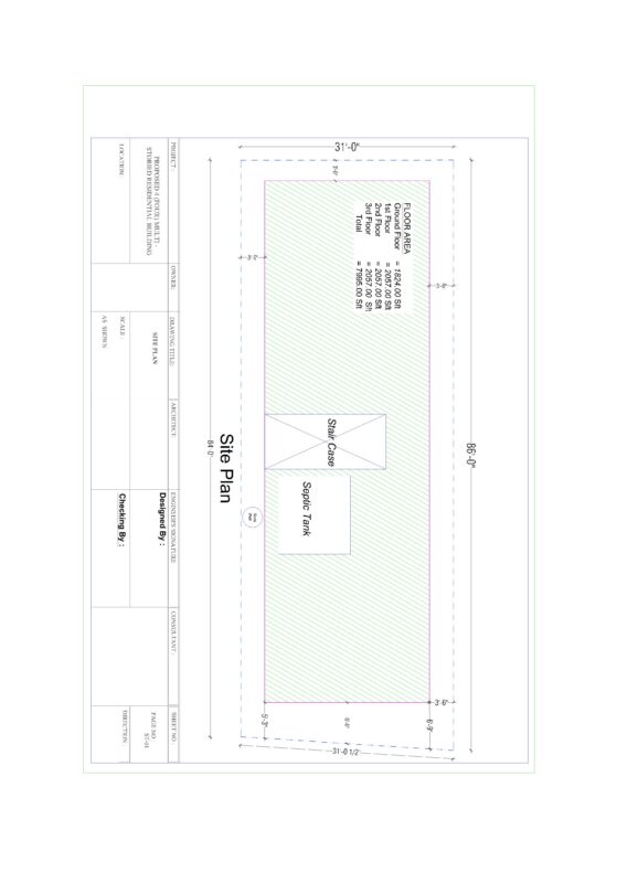 Septic Tank CAD Drawing